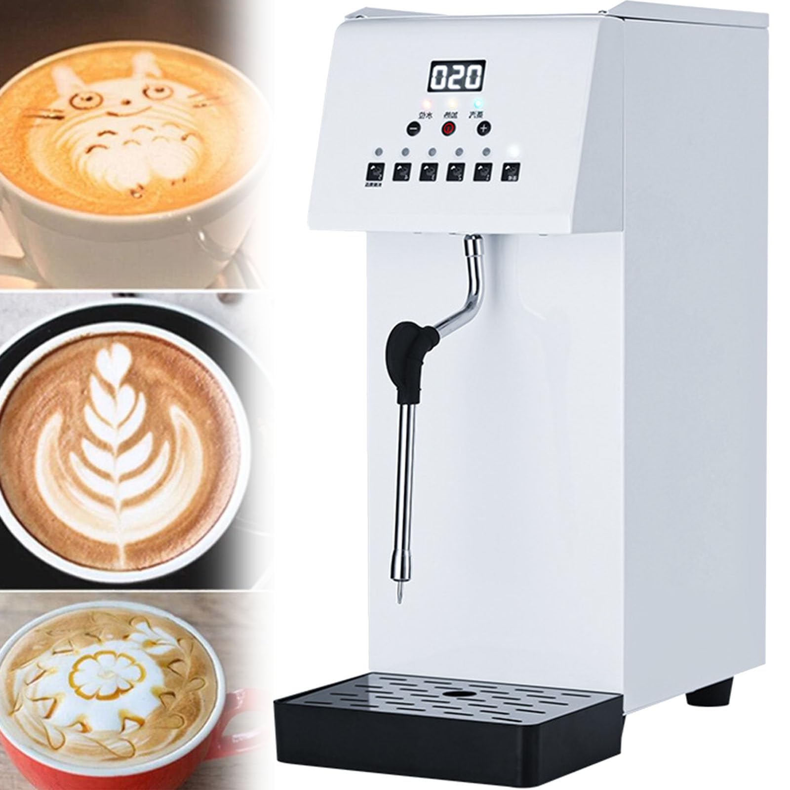 Elektryczny spieniacz do mleka 6 l, sterowanie inteligentne dotykowe | elektryczna maszyna do spieniania mleka parowego,maszyna do spieniania mleka do kawy, do latte cappuccino, gorącej czekolady