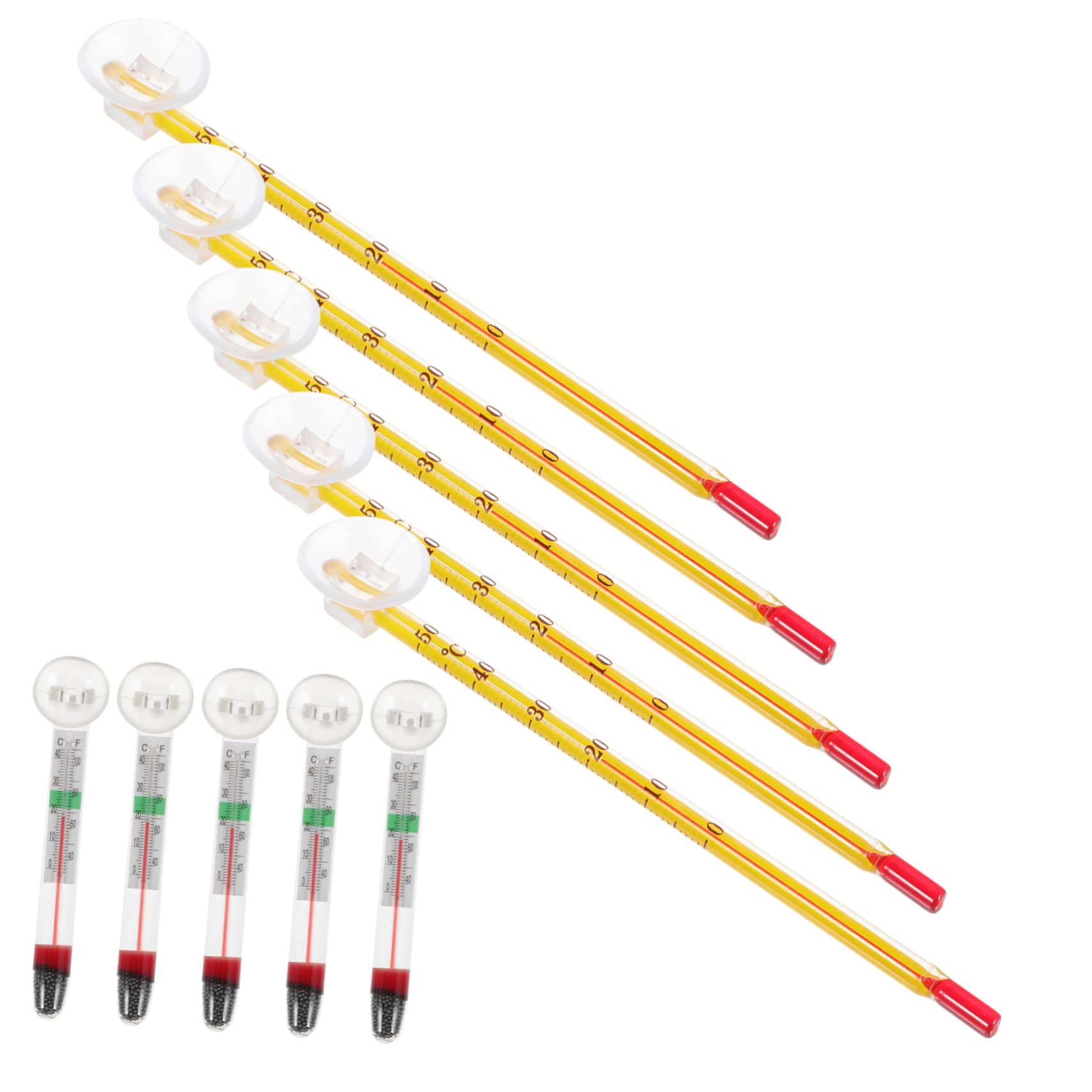 HEMOTON 2 Set Termometro Per Acquari Temperatura Termometro Per Pesci Guidato Accessori Acquario Profondo Galleggiante Termometri Digitali Plastica 10 Pezzi*2