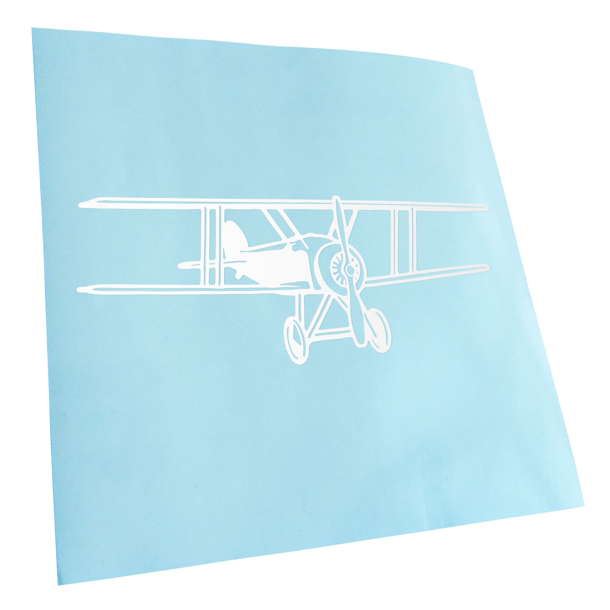 Kiwistar - Car Sticker - White - 24 x 10 cm Double Decker Aeroplane Sticker for Car, Laptop, Bicycle, Truck, Motorcycle Multicoloured JDM Decal Racing