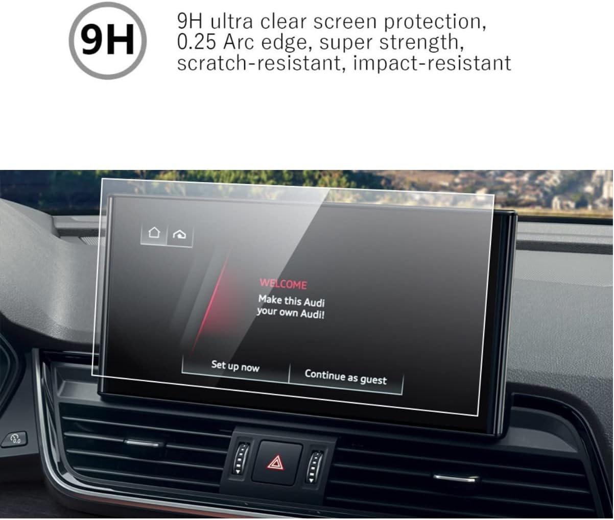 mbsix screen protector compatiple with 2022 2023 q5 10 1 inch touch screenhd clearscratch resistantanti glareprotecting mmi 10 1 inch screen