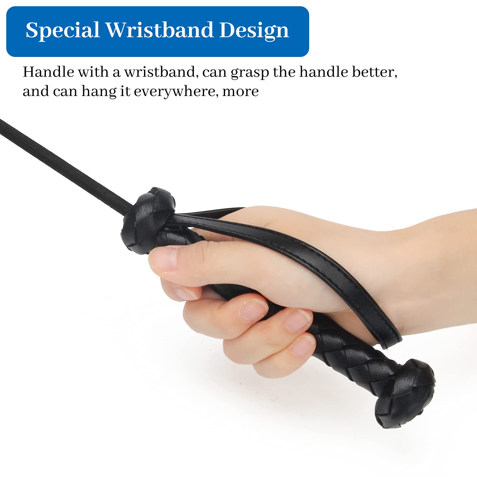 Frusta da cavallo, in ecopelle, 45 cm, colore: Nero