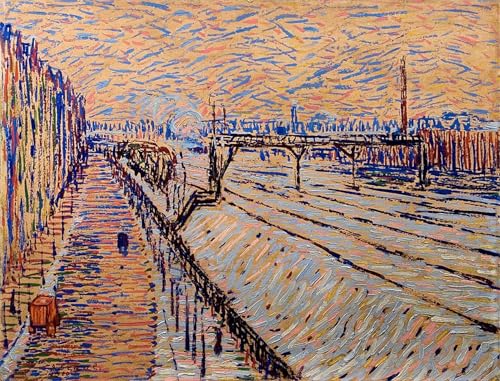 Le chemin de fer d'Arthur Segal Posters et Art Pour Décoration Chambre Tableau 60x90cm