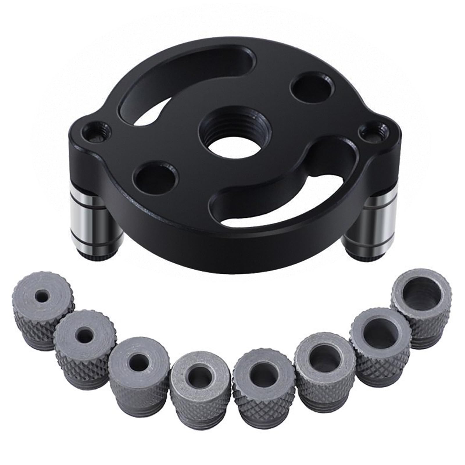 Rierousy Dima per fori a tasca guida trapano perpendicolare 3/4/5/6/7/8/9/1010 mm, dime falegnameria, dima per spinatura legno Utensili per Fori di Falegnameria