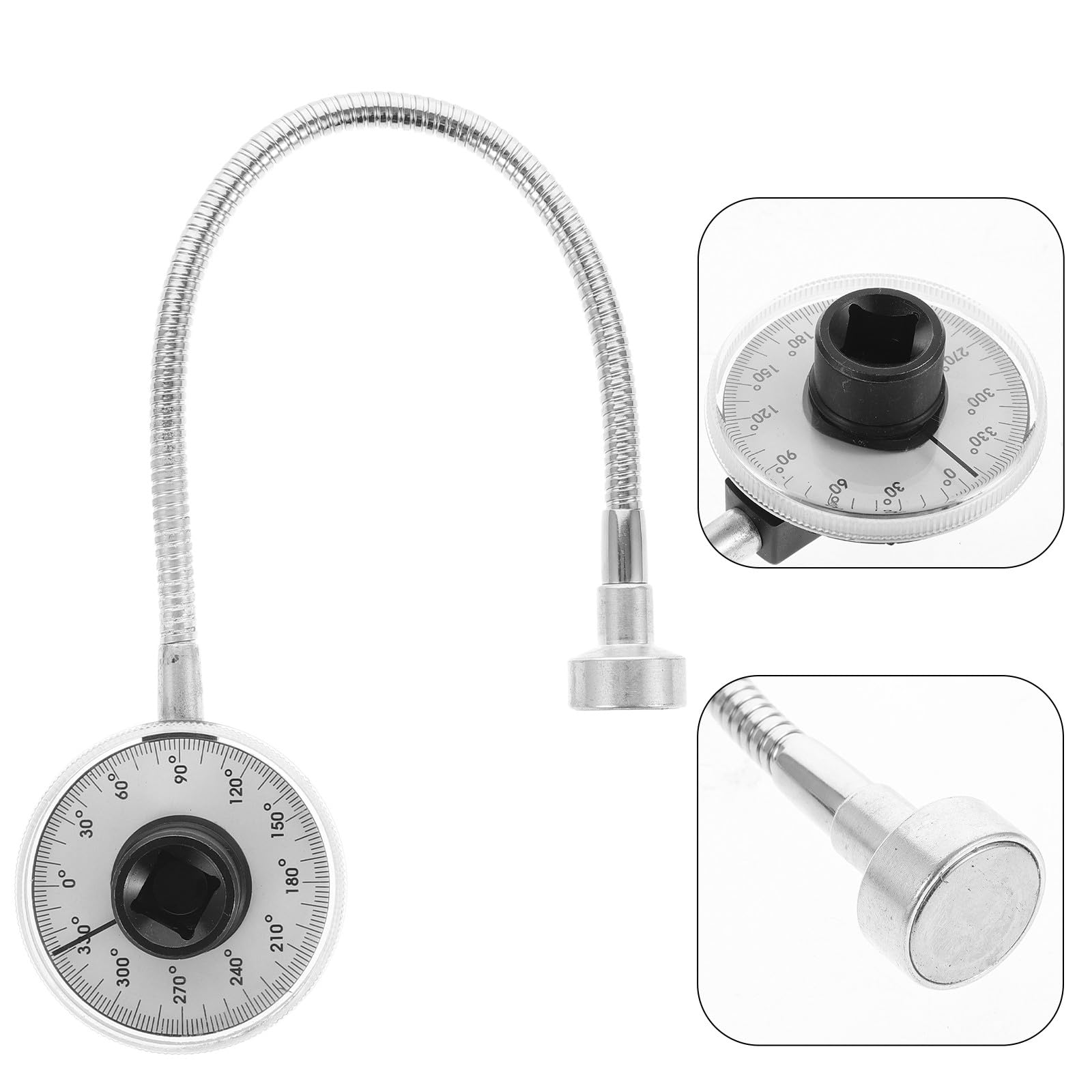 Jauge D’Angle de Couple Magnétique 1/2 Cadran à Aiguille Compteur Angulaire pour Clé Dynamométrique Outil de Mesure Précis pour Atelier et Réparation Automobile