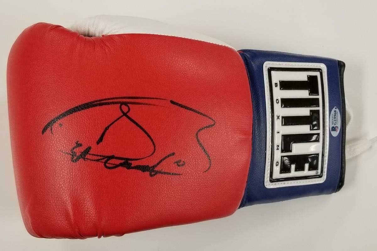 CANELO ALVAREZ Autograph Signed red TITLE Boxing Glove A Beckett BAS