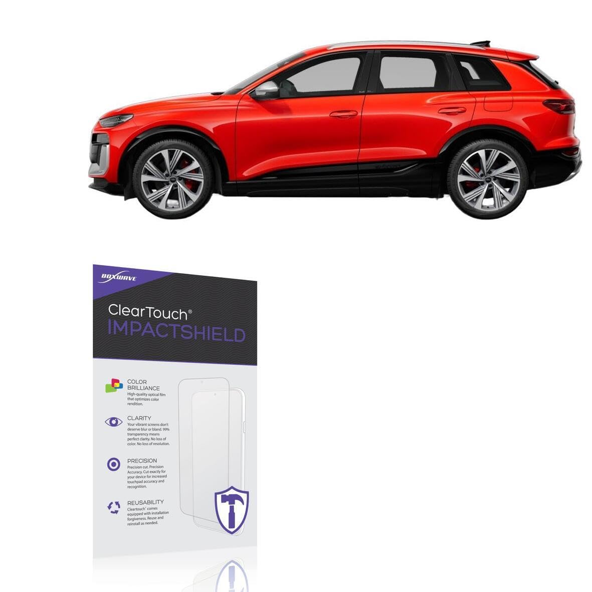 BoxWave Screen Protector Compatible With Audi 2024 Q6 Display (14.5 in) - ClearTouch ImpactShield (2-Pack), Impenetrable Screen Protector Flexible Film