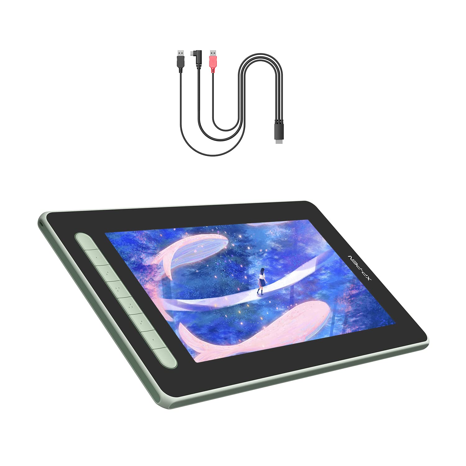 XP-PEN Artist12 2nd Drawing Tablet with Screen with XP-PEN 3 in 1 Cable for Artist 12 (2nd Gen)