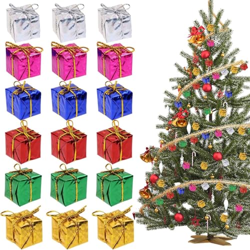 36 Deko Geschenkpäckchen Miniatur Weihnachtsdeko, Christbaumschmuck...