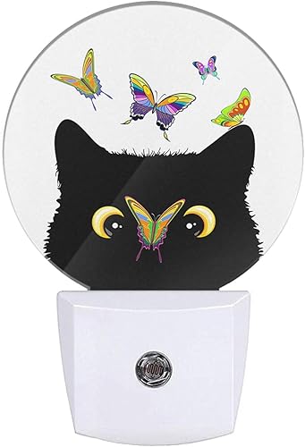 EKOBLA Luz nocturna de perezoso para colgar en el árbol, selva tropical, lindo animal, luces nocturnas enchufables a la pared, sensor del atardecer