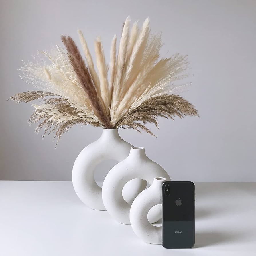 Amazon.co.jp: Fokulili葦葦花瓶、創意花瓶現代ホーム装飾