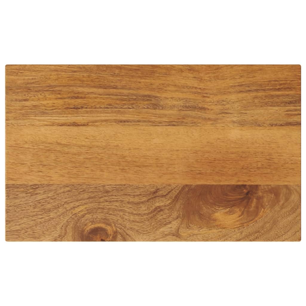 Piano da tavolo in legno di mango massiccio, 50 x 40 x 2,5 cm, rettangolare, piano di ricambio per scrivania, piano di lavoro, mobili, fai da te, robusto, versatile, ideale per ufficio, cucina