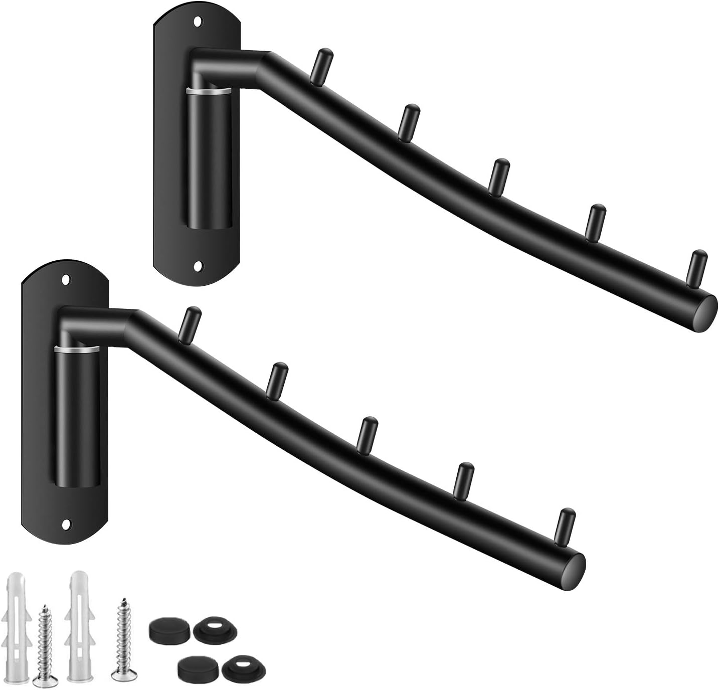 MulYeeh Folding Wall Mounted Clothes Hanger Rack Coat