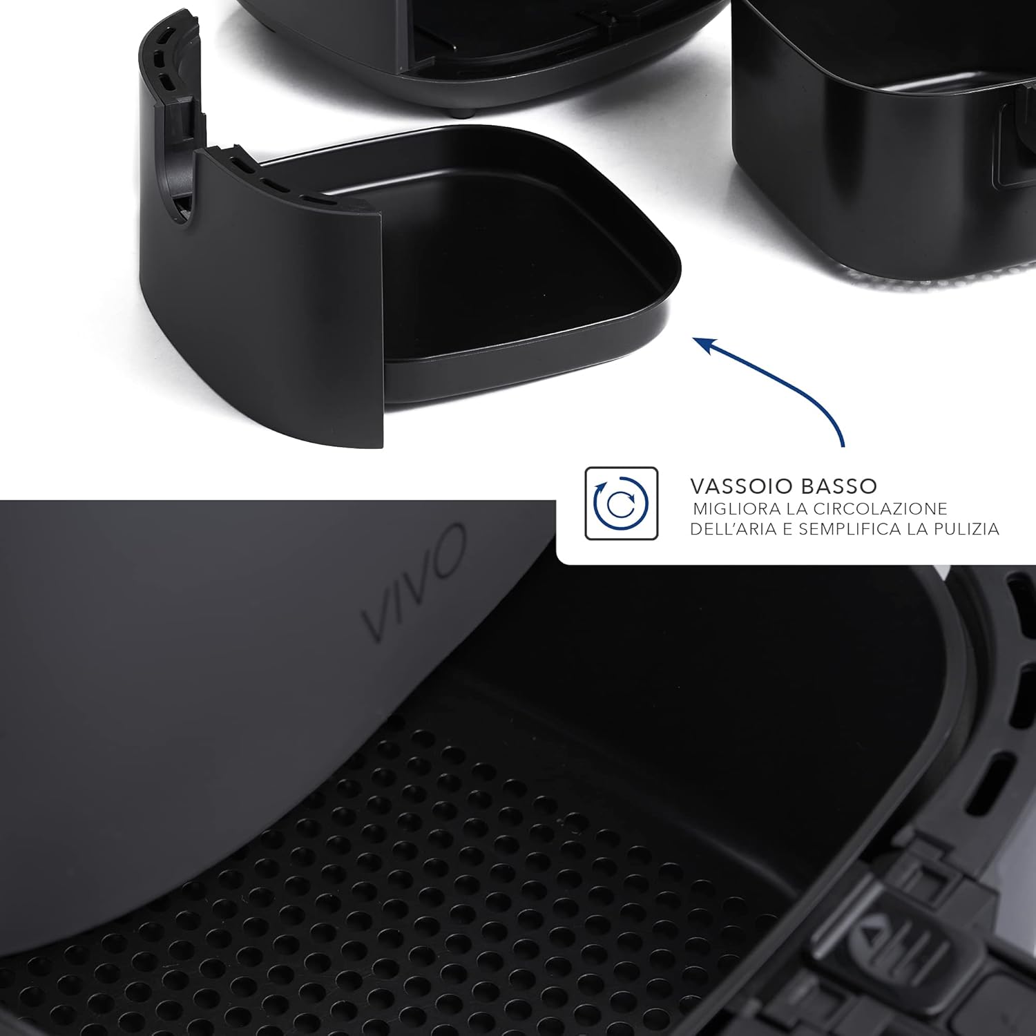 Friggitrice ad Aria Calda 5,5 Litri, Air Fryer con 8 Programmi, Display Touch, Tempo Cottura e Temperatura Regolabili, senza BPA e PFOA, 1700W Friggitrice ad Aria Calda 5,5 Litri, Air Fryer con 8 Programmi, Display Touch, Tempo Cottura e Temperatura Regolabili, senza BPA e PFOA, 1700W