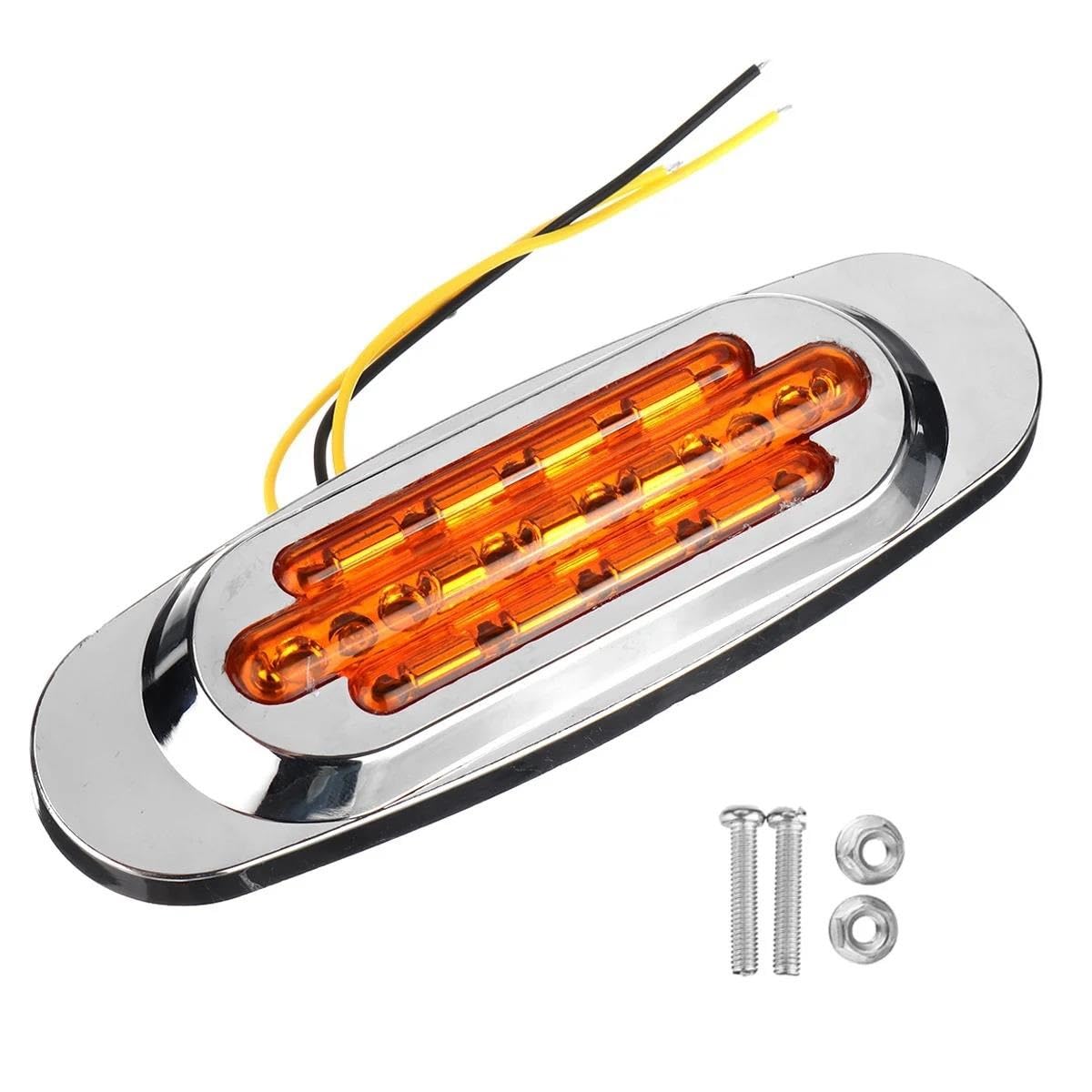 Autopartes 8/4X 16LED 12-24V Luz De Posición Lateral Luces Laterales De Posición Universal Para Camión Para Remolque Ámbar Blanco Rojo Azul Verde (Amarillo,8PCS)