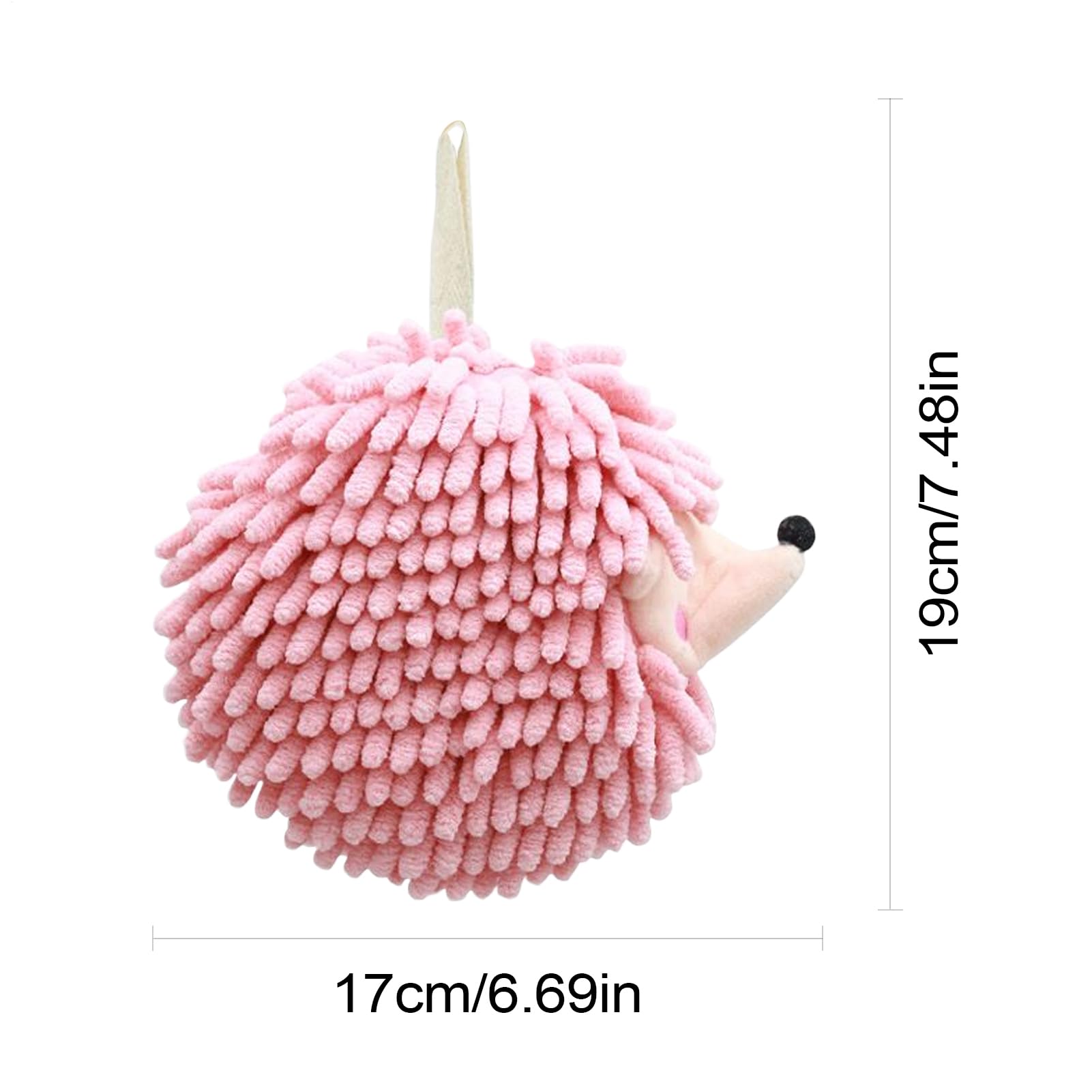 Hand Towels, Bathroom Washcloths, Kitchen Towels, Soft Chenille Texture, Hanging Loop Design, Ideal for Hotel Shower Toilet Use, 7.48x6.69x1.97 Inches, Green, Pink, 1 Piece