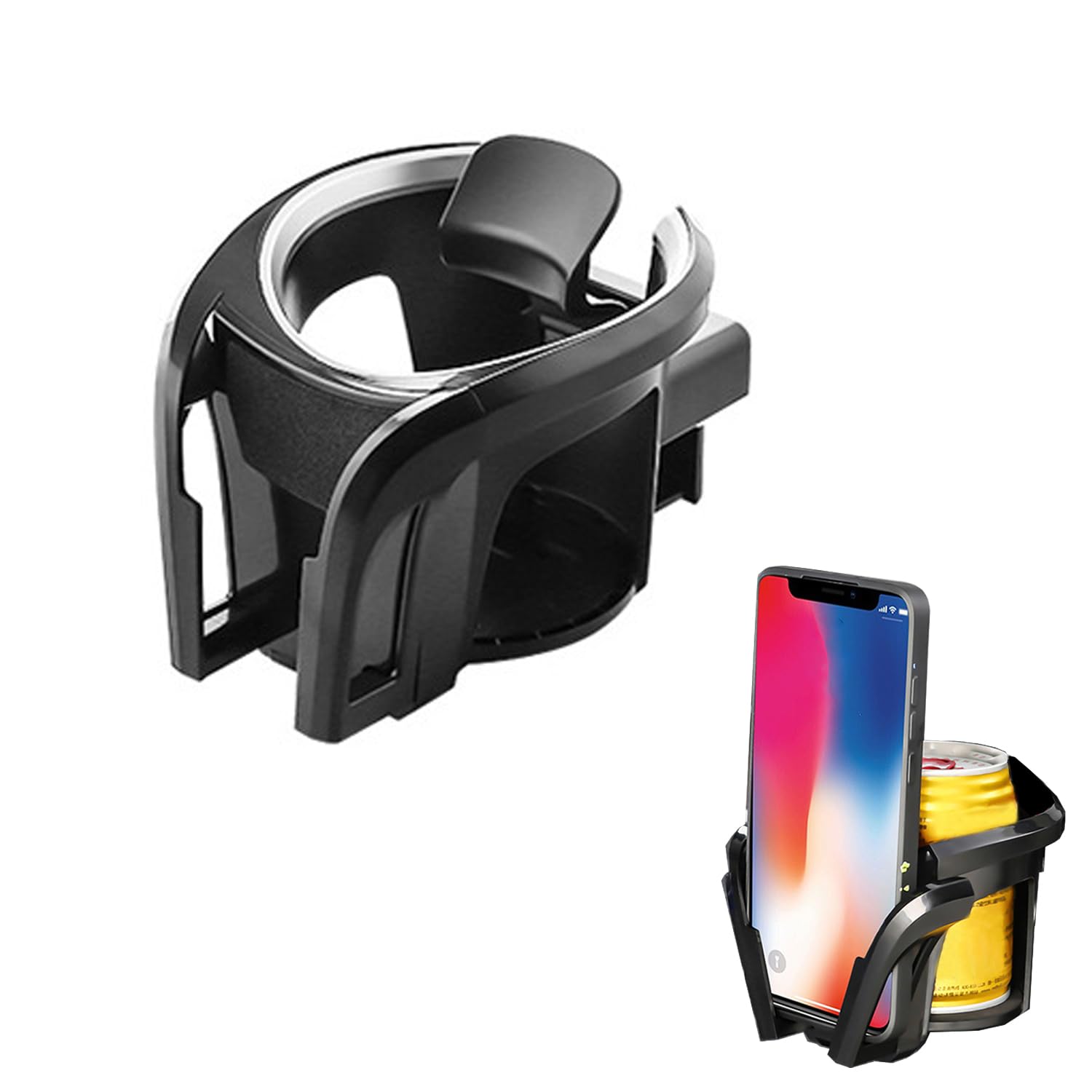 Sponsored Ad – 2 in 1 Adjustable Smart Phone Mount Bracket Stand car cup holder, Cradle Car Air Vent Cup Holder, air vent drinks holder for cars for Hot Drinks Compatible with Most Vehicles, Silver&Black