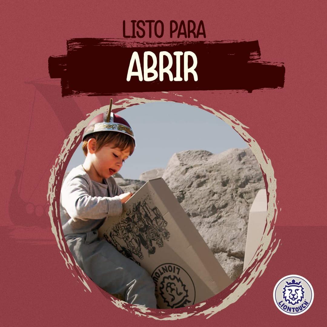 Liontouch - Espada, Escudo y Hacha Vikingos, Niños de 3-8 Años | Set de Juego Medieval del Jefe Harald en Espuma para Juego de rol Infantil de Estilo Nórdico | Armas para Disfraces y Trajes