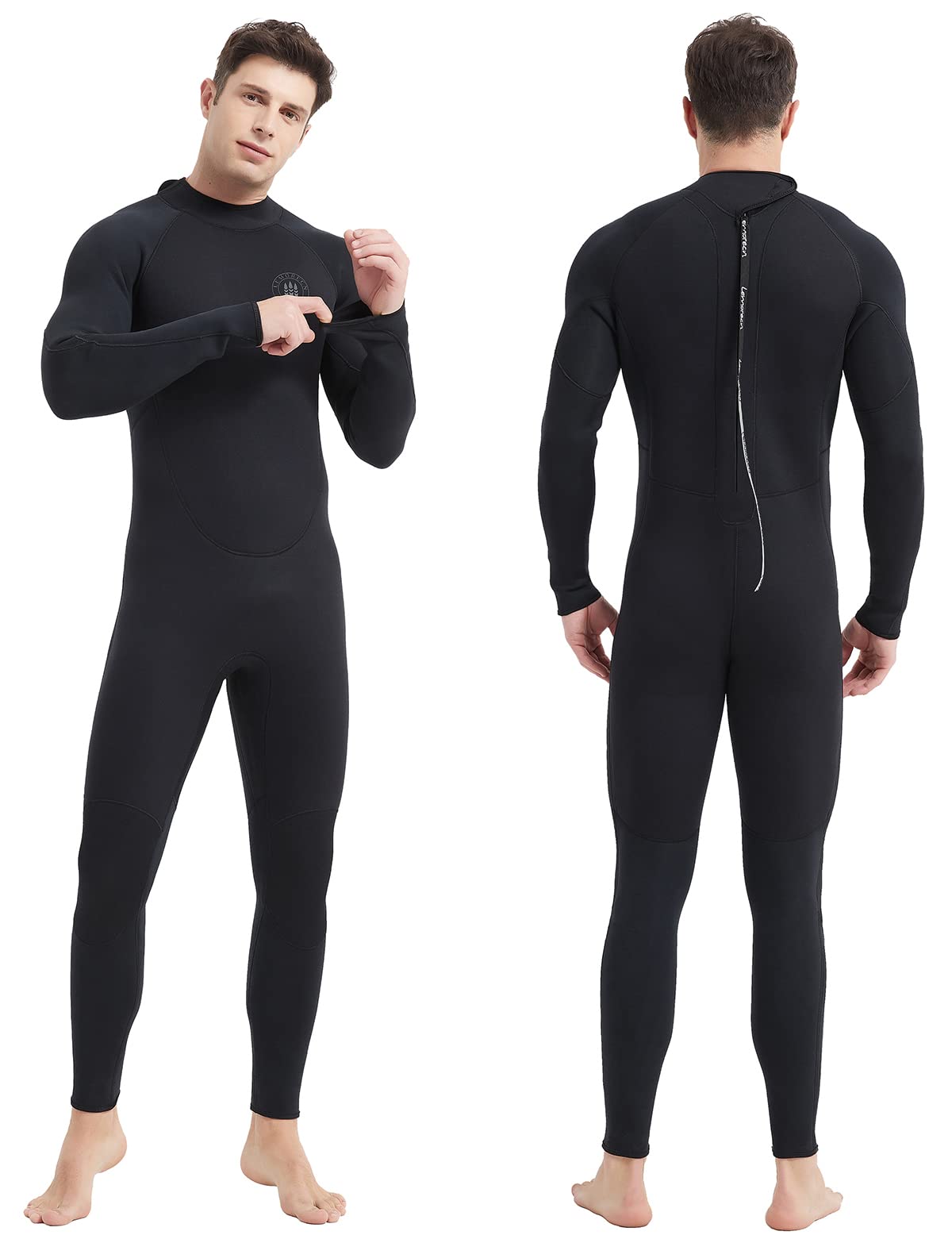 LemorecnMen's Wetsuit 3/2mm and 5/4mm,Full Wetsuits for Men and Women,Wetsuits for Diving Snorkeling Surfing Swimming