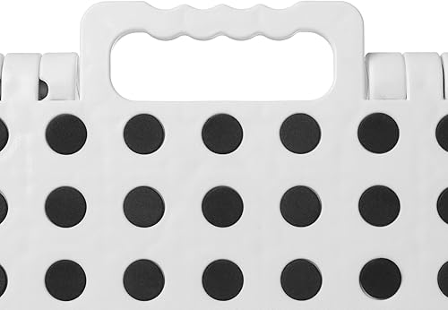 Miniatura 4 de Casafield Taburete plegable de 13 pulgadas con asa (juego de 2), gris, taburete plegable portátil de plástico pequeño para adultos, uso en la