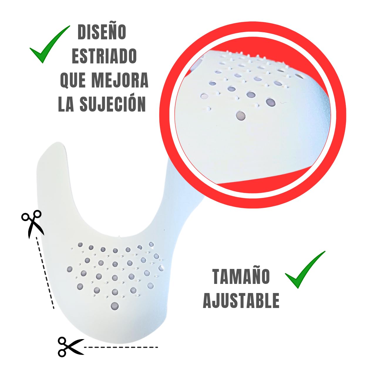RF.ROFER® 3 Punteras para zapatos + 1 Calzador|Puntera antiarrugas para zapatillas |protectores antiarrugas zapatillas deporte