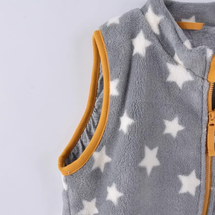 Baby Boys Girls Winter Vest Sleeveless Full Zipper Outerwear Vest with Pockets4