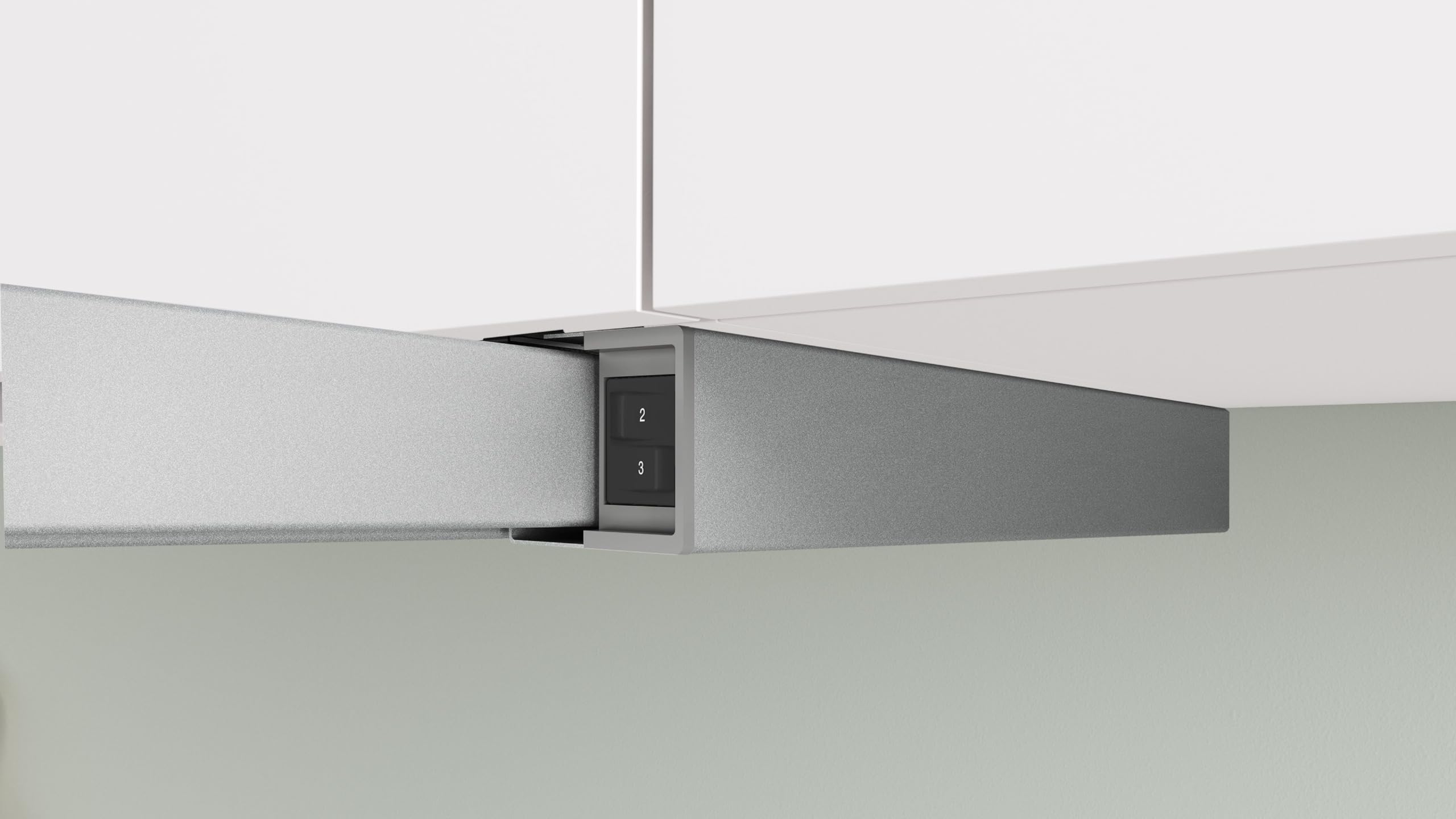 Bosch Serie 2 Flachschirmhaube DFM064W55 60 cm LED-Beleuchtung Abluft Umluftbetrieb Metallfettfilter Silber