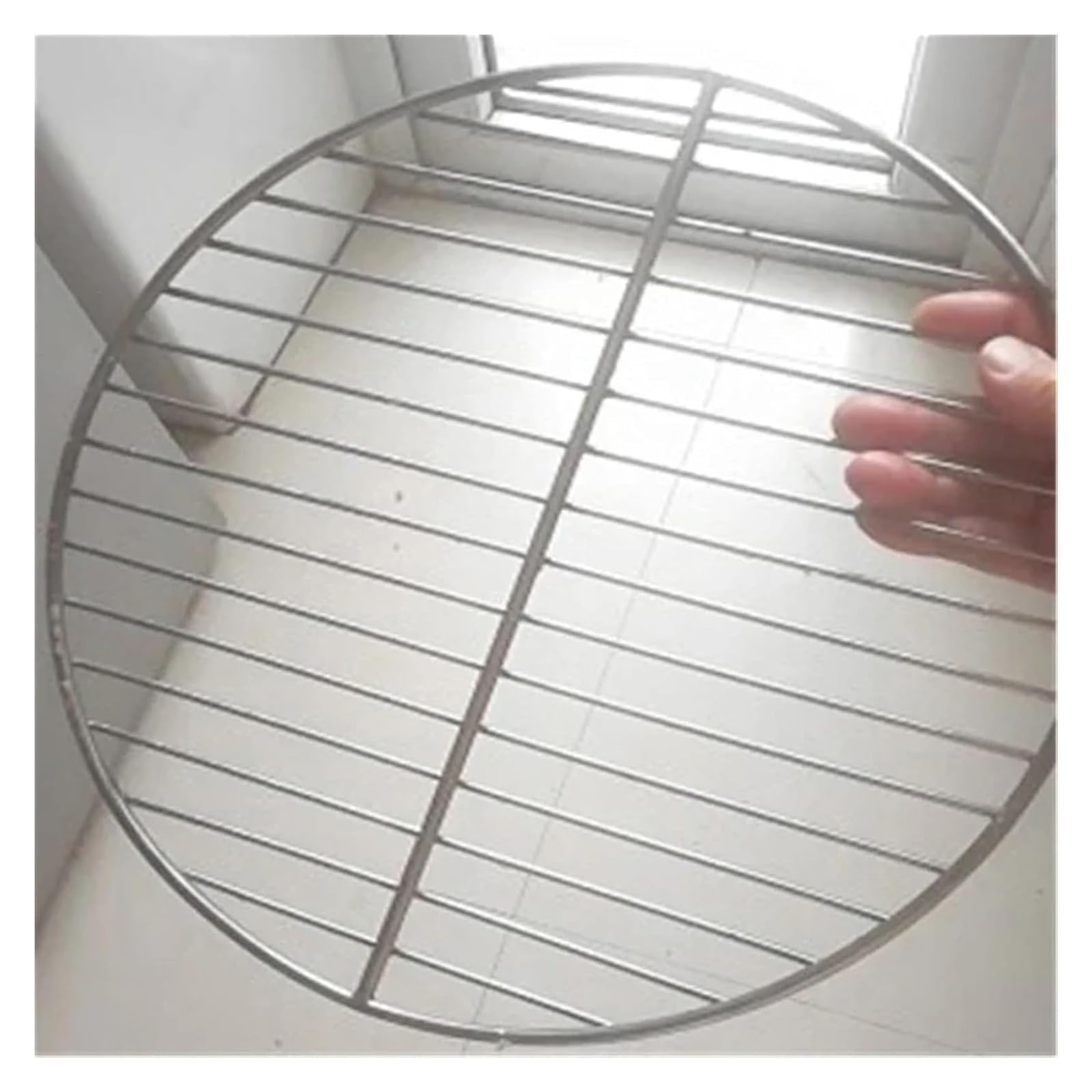 Zapasowy ruszt do grillowania, Okrągła, nieprzywierająca siatka do grilla ze stali nierdzewnej 304 o średnicy 20–50 cm pieczenia i palenia(38cm Diameter)