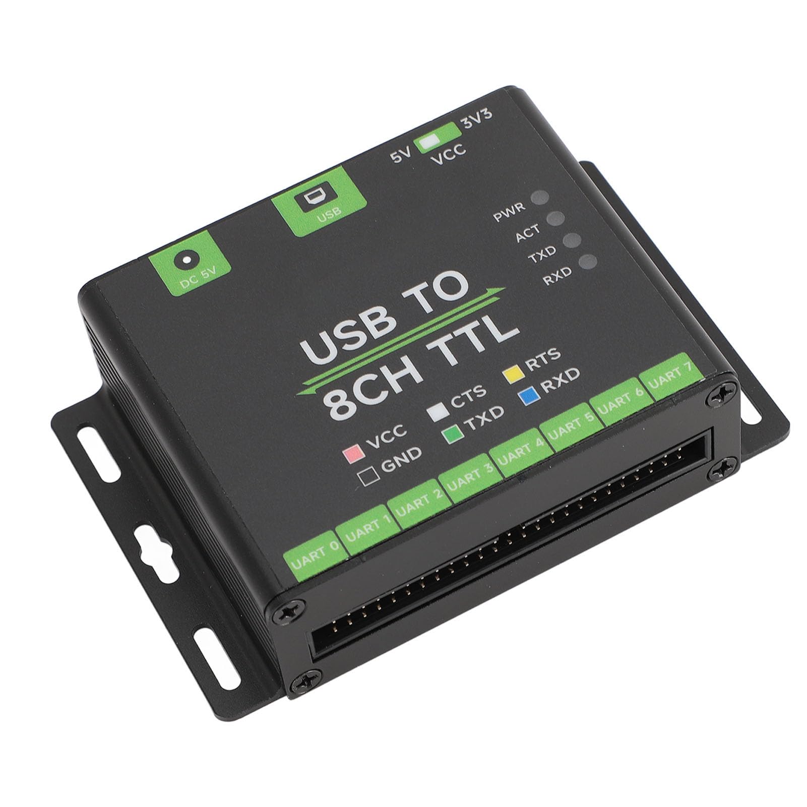 Dpofirs Convertitore da USB a TTL con Circuiti di Protezione Multipli, Livello Operativo 5 V, per Vari Sistemi Operativi, Interfaccia di Connessione Antiinversione 50PIN
