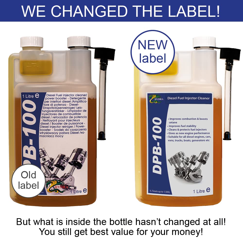HYDRA DPB100 Diesel Power Blast 1 litre treats 1,000L. Fuel Injector
