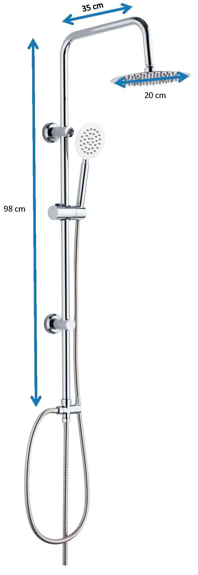 DP GRIFERIA Set de Ducha de Acero Inoxidable Top Senior RY-S012