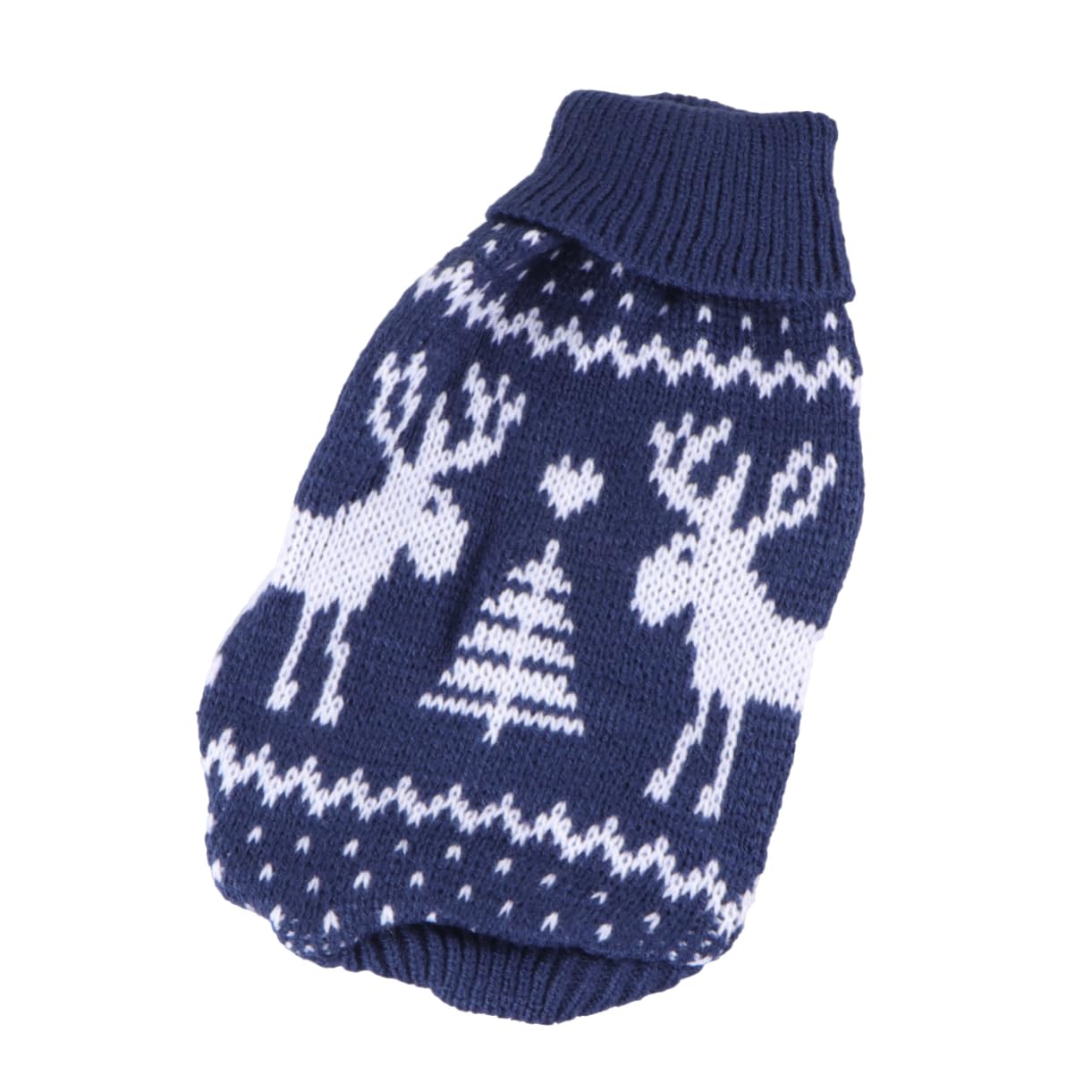 minkissy 3stücke Weihnachtlicher Hundepullover Für Kleine Hunde Dehnbarer Winterpullover Mit Schneeflocken Und Rentierdesign Für Festliche Anlässe Blau