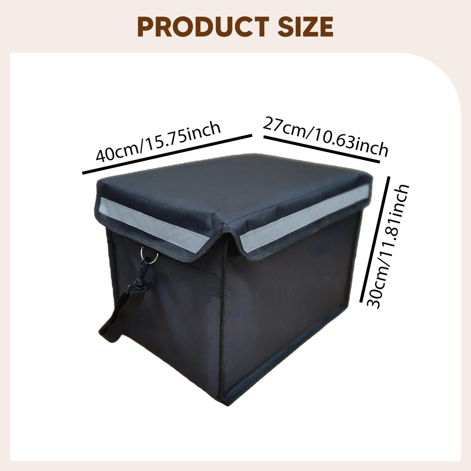 LOVIVER Caja isotérmica para Reparto de Comida de 30 litros, práctica, Impermeable, Mantiene Comida Caliente o fría. Contenedor para Reparto y, Sin Mango