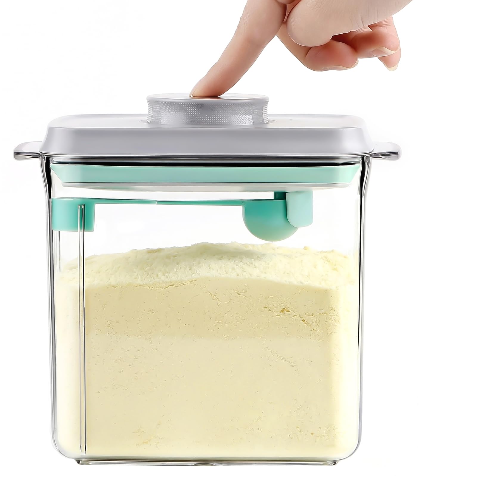 Dozownik mleka w proszku 1700 ml, przenośna skrzynka na mleko w proszku z łyżeczką