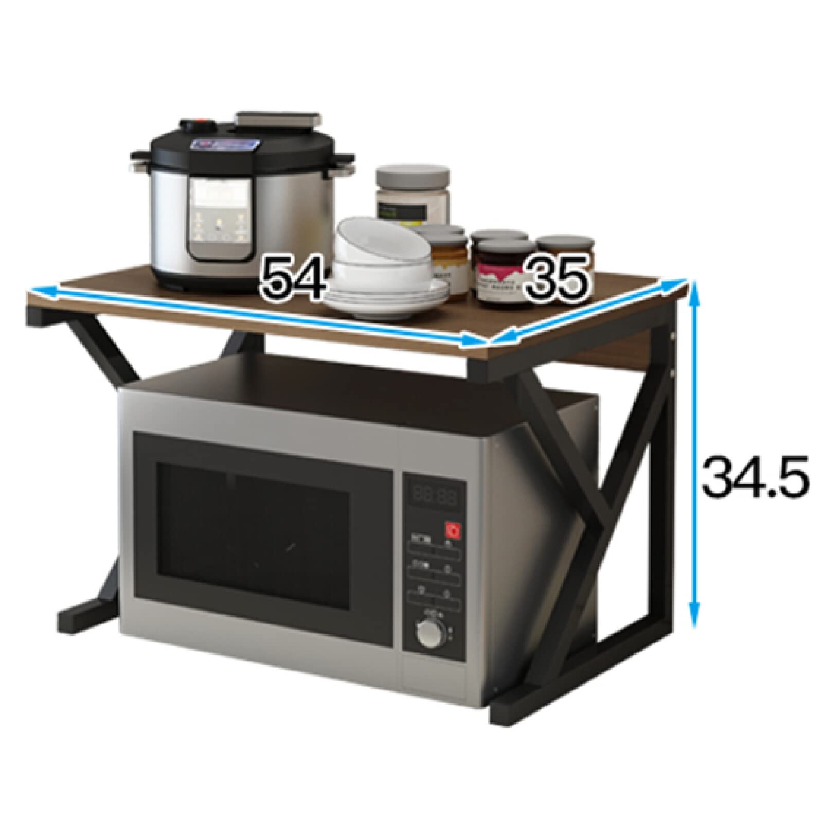 Magnetron Oven Plank Organizer 2-Tier Keuken Aanrecht