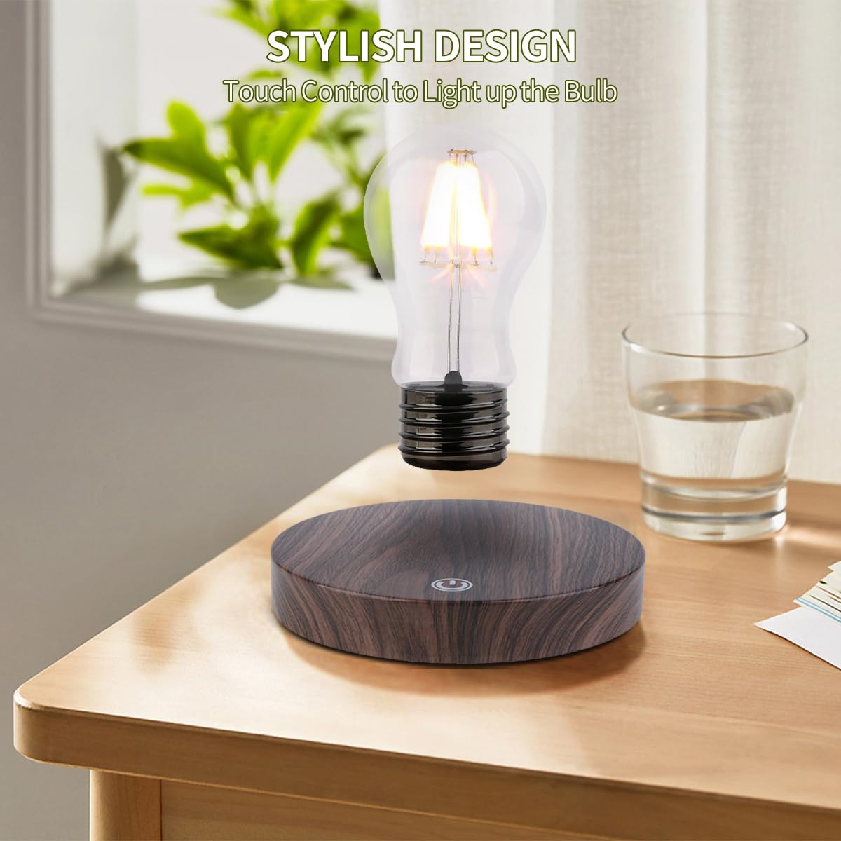 Magnetische schwebende Glühbirne, schwebende Lampe, rotierende LED-Glühbirne, Nachtlicht, dekorative Schreibtischlampe für Zuhause, Tischdekoration