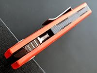 Vista 9 de Eafengrow EF335 Cuchillos plegables con hoja D2 y mango G10, cuchillo plegable de bolsillo EDC de 5 pulgadas cerrado con clip (naranja)