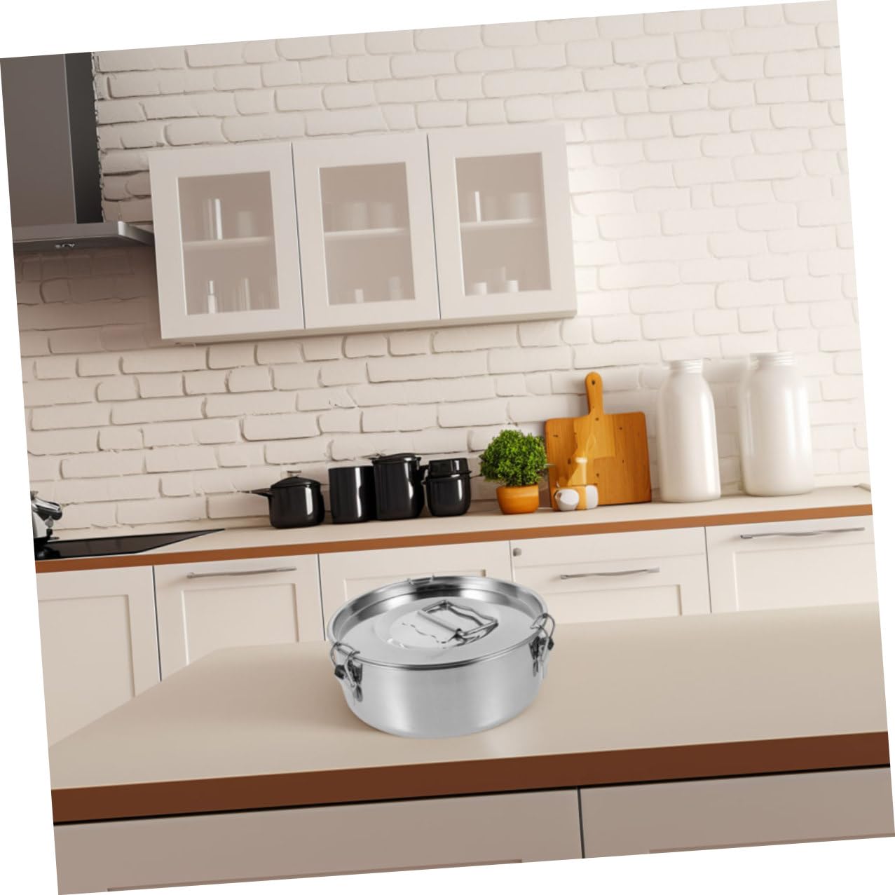 TOPBATHY Flanera de Acero Inoxidable con Tapa, Molde para Cocinar Flan con Calentamiento Uniforme y Fácil de Limpiar, Adecuado para Cocinar al Vapor y Hacer Postres
