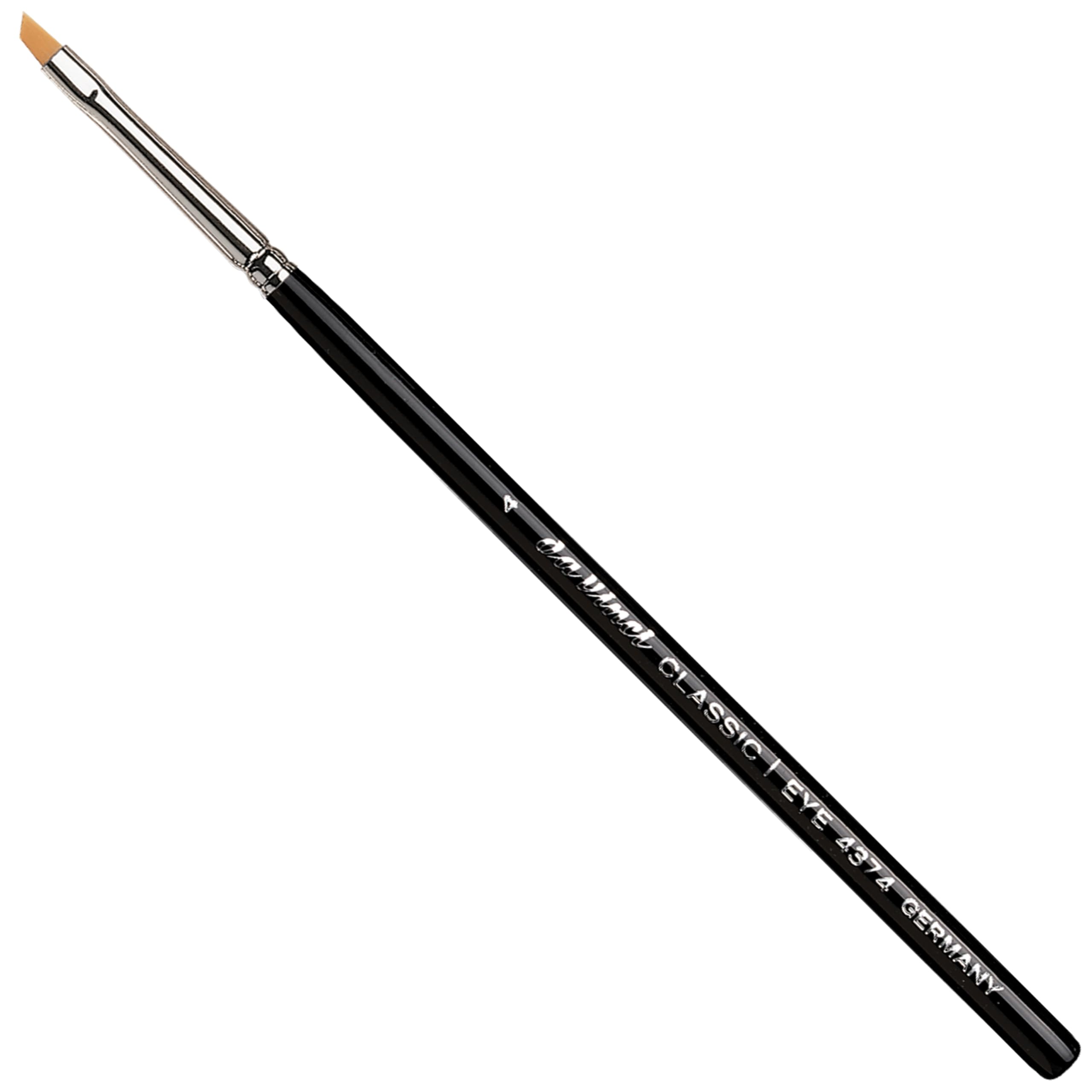 da Vinci Brushes Cosmetic Eyeliner Series 4374 Size 4 • Angled Eyeliner Brush for Eyebrow, Eye Shadow and Eyeliner Techniques • Synthetic • Cruelty Free • Vegan (43744)