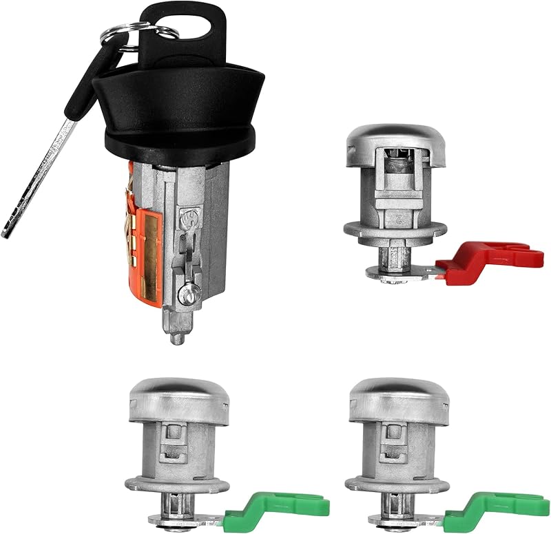 Cilindros de fechadura das portas e comutador de ignição ATRACYPART com chaves para Ford F-150/F-250/F-350 – Kit