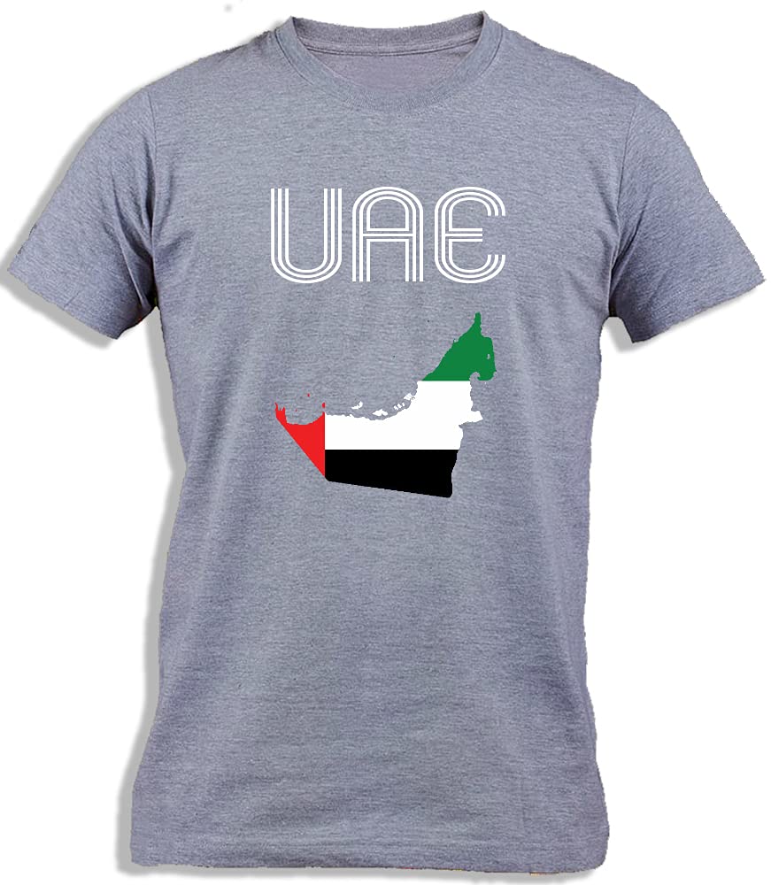 Ay Cabron™ UAE Territory Flag | UAE Map With Flag | Happy National International Day Celebration Cotton T-Shirt For Men