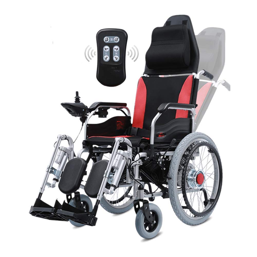Electric Wheelchair with Headrest,Foldable and Lightweight Portable Powerchair with Remote