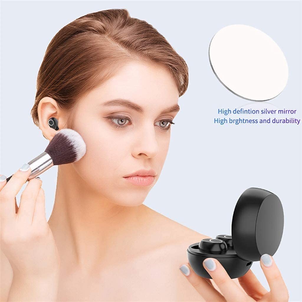KANBUN Douszne słuchawki Bluetooth z lustrem, wciągający dźwięk basu, tryb Twin & Mono / mikrofony, do biegania, treningu, siłowni