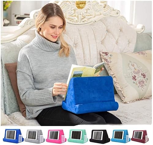 Miniatura 3 de Almohada de espuma para laptop, laptop, multifunción, soporte de tableta, soporte de regazo para iPad con bolsa (azul real)