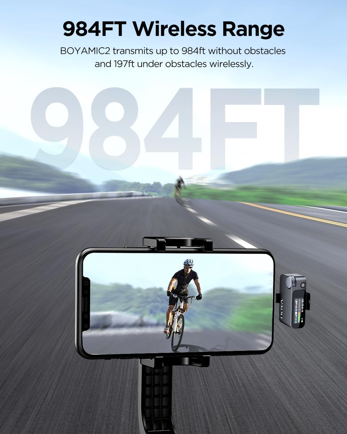 BOYA BOYAMIC 2 Micrófono Lavalier Inalámbrico para iPhone/Android/PC, Micrófono USB-C Mini Teléfono Móvil con Reducción de Ruido AI, 300M, 48KHz/32Bit, Micrófono de Solapa para Grabación de Video