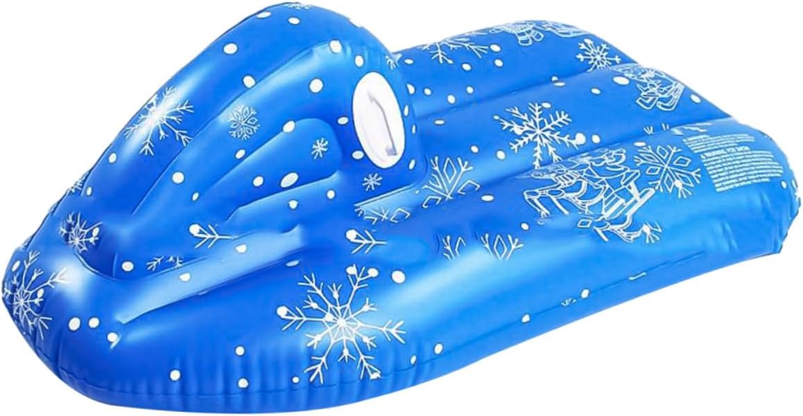 VALICLUD Inflatable Snow Tube Sled Winter Skiing Sled Sturdy PVC Cold-Resistant Snow Skiing Board for Outdoor Fun