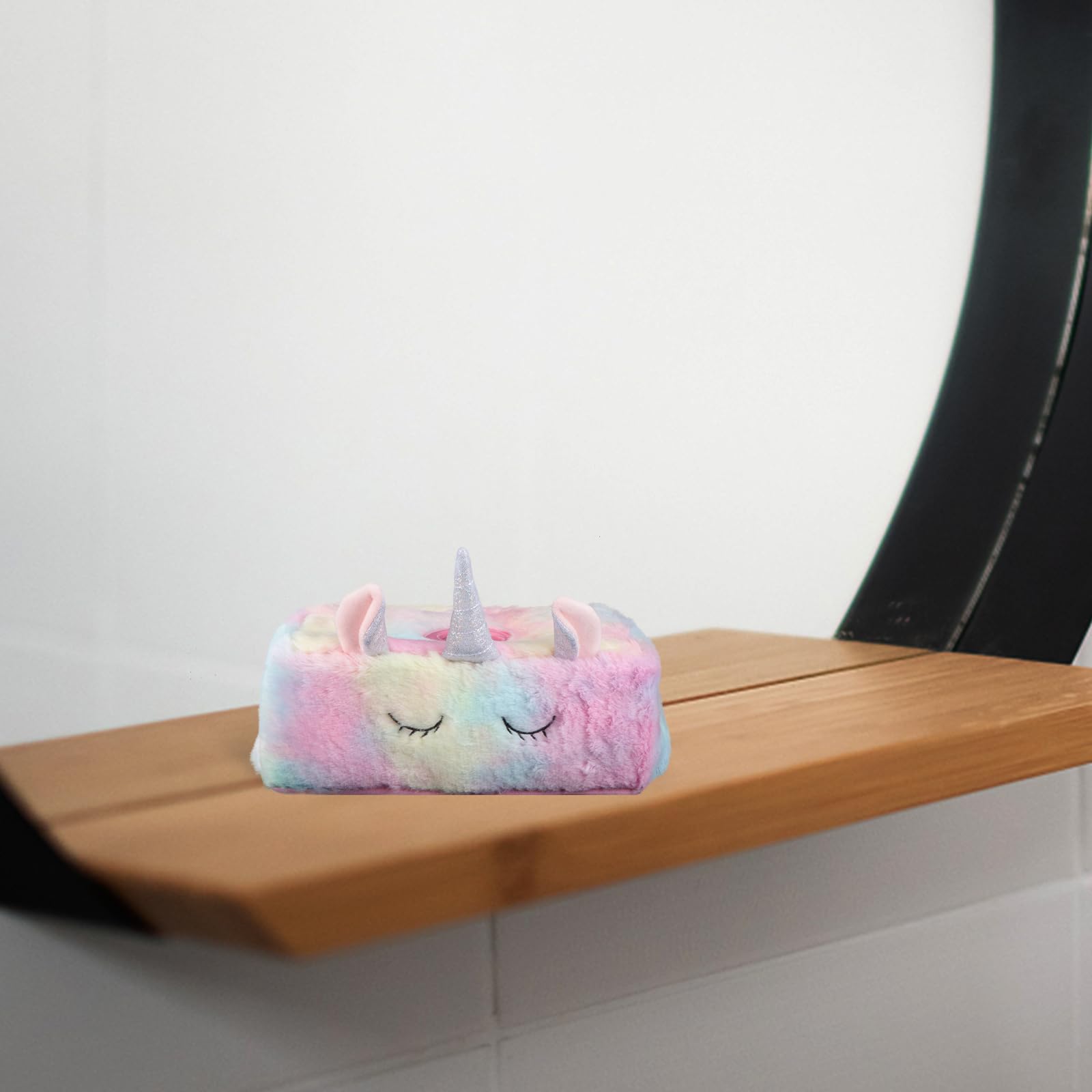 WOONEKY Einhorn-Taschentuchspender Plüsch Baumwolle Serviettenhalter Kreative Tissue Box Abdeckung Für Zuhause Büro Geschäft