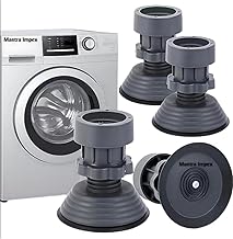 Pack of 4 Washing Machine Vibration Pads, Floor Trays, Refrigerator Stand, Washing Machine Stand,Height Adjustment Feet for Refrigerators Anti-Slip Rubber (4 Pcs Set) (Floor Trays)