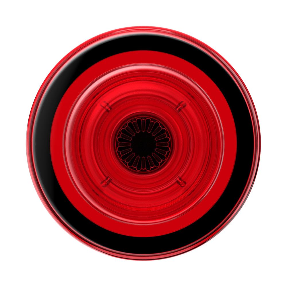 PopSockets Agarre para teléfono Compatible con MagSafe, Anillo Adaptador para MagSafe Incluido, Soporte para teléfono, Compatible con Carga inalámbrica, Color Rojo translúcido