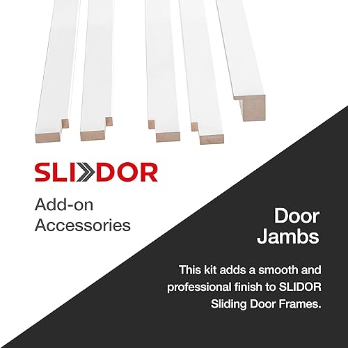 Miniatura 2 de Kit de jamba solo para SLIDOR Kit de marco de puerta de bolsillo  Incluye 4 verticales para poste de puerta y entrada de bolsillo  Fabricado con MDF