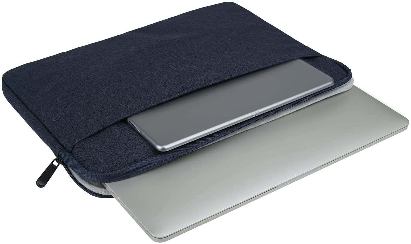Dynotrek Kindle 15.6 inch Laptop Sleeve Case Pouch, with Hidden Handle Shockproof Protective Cover, Accessory Pocket, Briefcase Computer Hand Bag, Compatible for HP, ASUS, Dell, Acer -Denim Blue 2